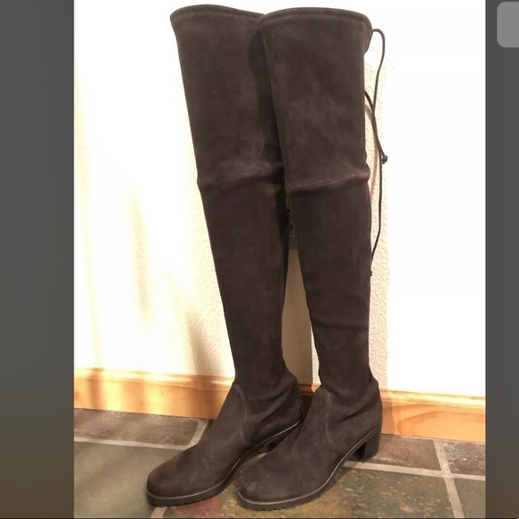 NEW! Auth Stuart Weitzman Over the knee boots brown. 8